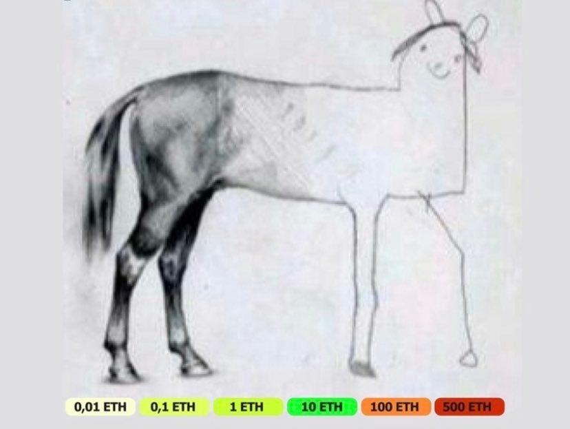 NFT Horse, the worse drawn it is, the higher the price