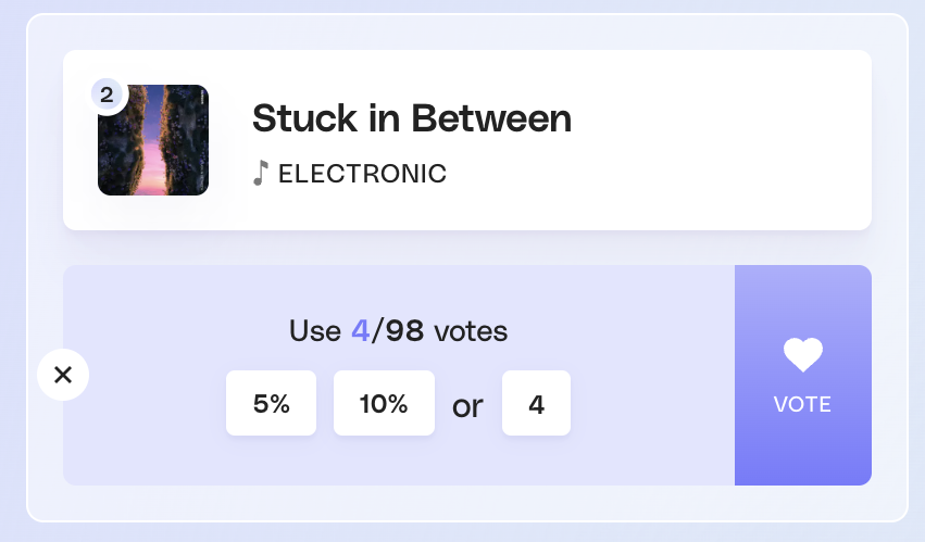 Voting on Pianity -screenshot of stuck in Between by Oursen