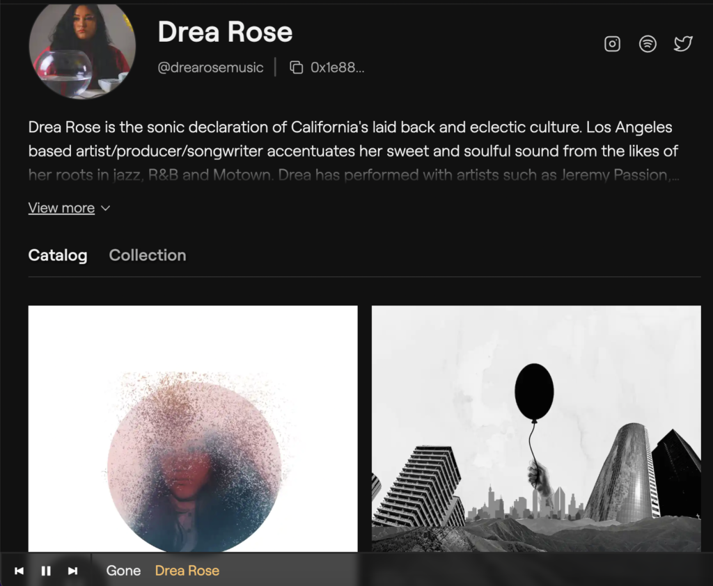 Drea Rose profile on catalog.works