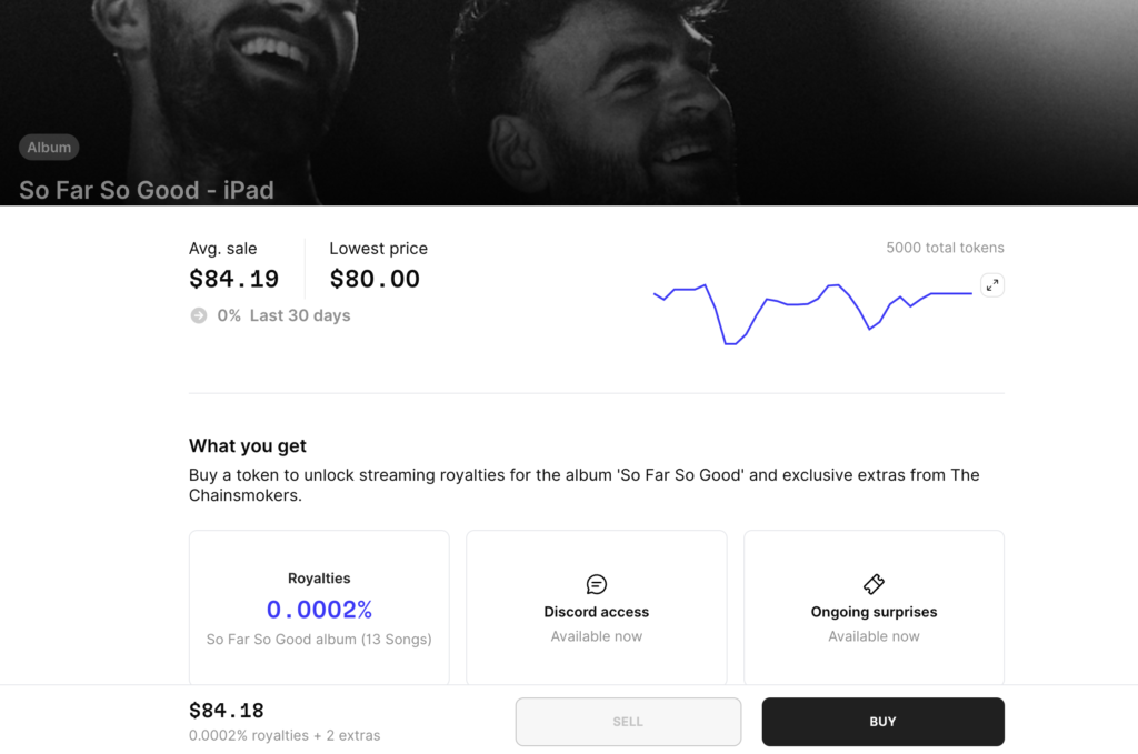 chainsmokers album on royal.io