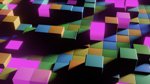 Web3 Music Academy cubes background